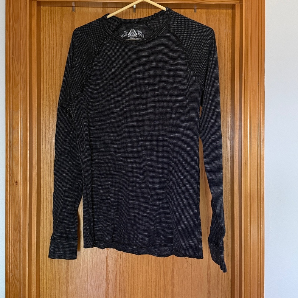 American Rag Textured Black long sleeved shirt